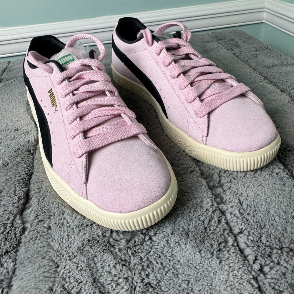 Puma Suede VTG Pearl Pink Black Frosted Ivory White Sneaker Trainer Men’s 10.5 - Picture 2 of 11